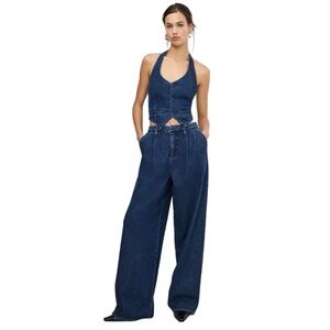 Good American 90s Style Indigo Denim Trouser Jeans